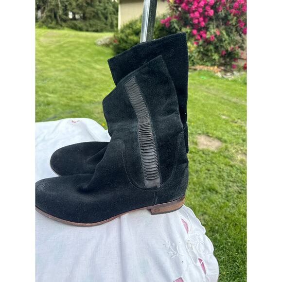 Ugg Black leather boots - Picture 5 of 9